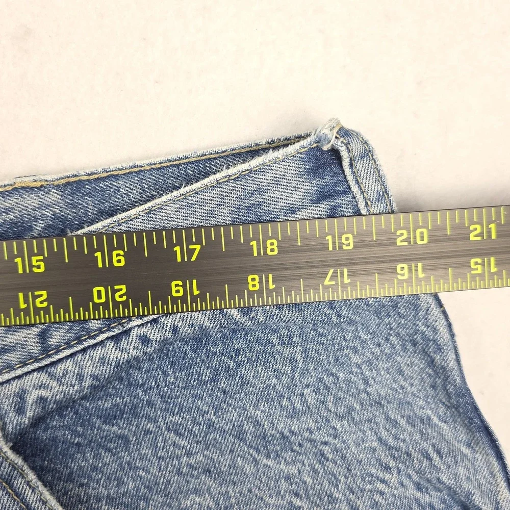 Sean John Mens Jeans 40x32 Blue Baggy Retro Hip-Hop Distressed Denim Hammer Loop